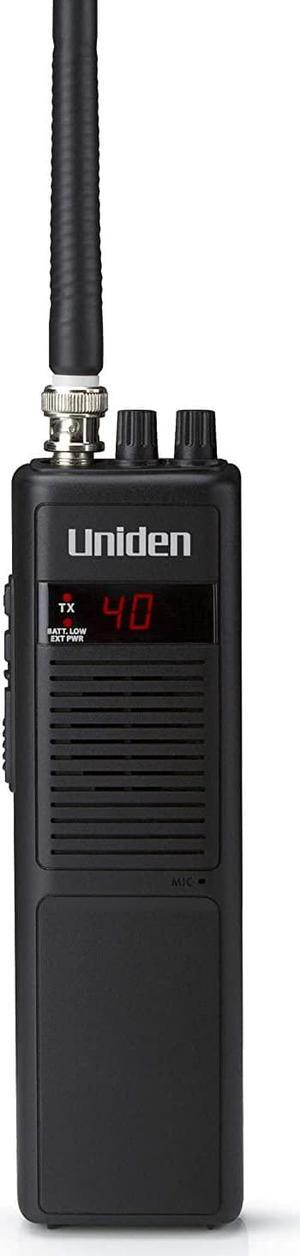 Uniden PRO401HH Professional Series 40 Channel Handheld CB Radio, 4 Watts Power with Hi/Low Power Switch, Auto noise cancellation, Belt Clip And Strap Included, 2.75in. x 4.33in. x 8.66in.