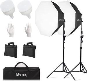 2pcs 135W Light Bulb 5500K CFL Daylight Spiral Softbox Lighting Kit Bulb in E27 Socket for Photography Photo