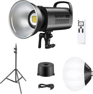 Neewer 150W 5600K LED Video Light, CB150 2.4G LED Video Lighting Kit with Light Stand/Bowens Mount/Remote/Lantern Softbox, 13000Lux/1m, CRI/TLCI 97+ for Photo Video Studio Lighting Photography