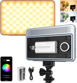 VILTROX 18W LED Video Light Panel, App Control Bi-Color CRI 95+ LED On Camera Lighting Soft Key Light with 2800K~6800K/NP-F550 Battery/Dimmable Photo Light for DSLR/Game/YouTube/Photography