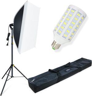 LINCO LED Softbox Photography Lighting Kit 20"x28" Professional Photography Studio Light Equipment with High Lumens Corn LED Bulb for Portraits Video Shooting AM289