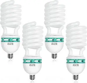 EMART Photography Light Bulbs, 105W 5500K Super Bright Daylight CFL 110/120V E26/E27, Softbox Umbrella Fluorescent Replacement Bulb for Studio Photo Video Lighting, Full Spectrum Plant Grow Lightbulb