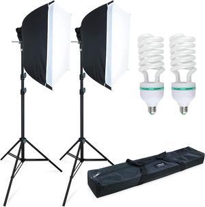 LINCO Lincostore Photography Equipment Photo Studio Lighting 24"x24" Softbox Light Kit AM141M