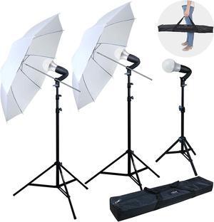 LINCO Lincostore Photography Photo Portrait Studio LED 2400 Lumens Umbrella Continuous Lighting Kit AM214