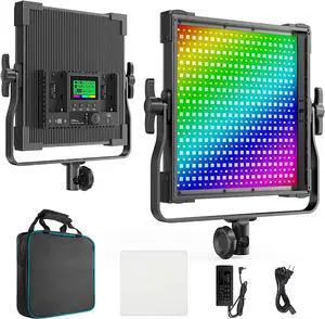 Switti RGB Video Light, 50W Full Color Photography Lights, LED Video Panel Light, 552 pcs LEDs/CRI >97, 2600K-10000K/Brightness 0-100%/0-360 Adjustable Colors/9 Applicable Scenes