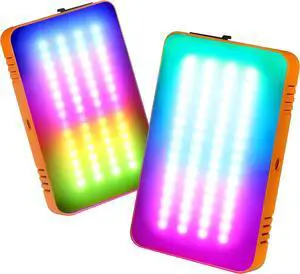 SOONWELL MC8 Portable Pocket Video Light, 8W RGBWW On-Camera Video LED Pixel Light, Full Color LED Light Panel with Music Sound Effect, CRI 96+,TLCI 97,for Photography, Vlogging
