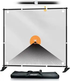 Emart Banner Stand, 8x8 ft Heavy Duty Adjustable Step and Repeat Backdrop Stand Kit for Photography, Trade Show, Photo Booth