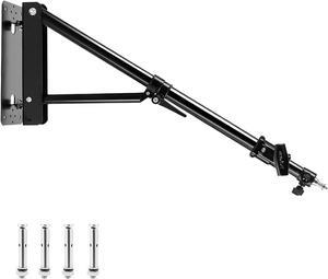 Selens Wall Mount Boom Arm with Triangle Base, Max Length 51inches/130cm Adjustable Camera Mount Up to 4.26ft for Photography Studio Video Strobe Flash, Ring Light, Softbox, Umbrella Reflector etc.
