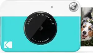 KODAK Printomatic Digital Instant Print Camera - Full Color Prints On ZINK 2x3" Sticky-Backed Photo Paper (Blue) Print Memories Instantly