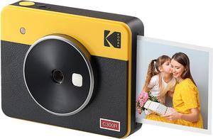 KODAK Mini 2 Retro 4PASS Portable Photo Printer (2.1x3.4 inches) + 8  Sheets, Black
