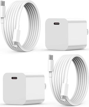 iPhone Charger Fast Charging 20W USB C Wall Charger 2 Pack with 10FT Long Fast Charging Cable - Fast Charge for iPhone 14/14 Pro Max/13/13 Pro/12/12 Pro/11/11 Pro/XS iPad