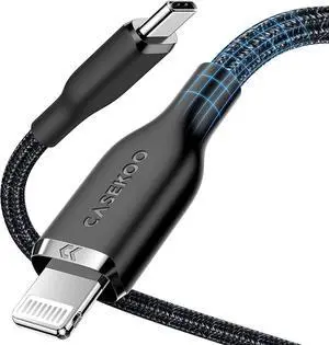 2024 Upgrade [Fastest and Safest Charging] [Never Break] MFi Certified for iPhone Charger Cord 3 FT Nylon Braid USB C Cable Lightning Cable for iPhone 14/13/12 Pro Max