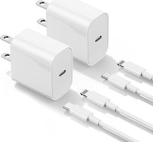 iPhone Charger Fast Charging 6ft CordApple Certified USB C to Lightning Cable with 20W Fast Charger Block for iPhone 14 Pro Max/13 Plus/12 Mini/11/iPad Pro/Air(2-Pack)