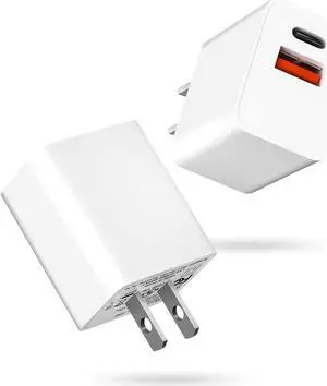 UDATSON 20W USB-C PD Power Delivery Charger, 2 Pack Type C Fast Charging Adapter for Apple Watch Series 9, iPhone 15, 14 Pro Max, AirPods, iPad