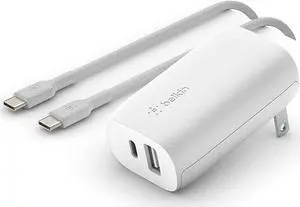 USB C Wall Charger 32W C to C Cable Included PD with 20W USB C & 12W USB A Ports for USB-C Power Delivery