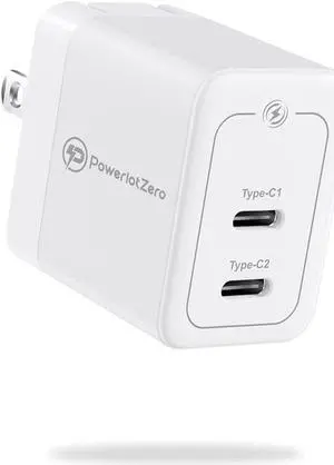 Mini 35W Dual USB C Wall Charger - PowerlotZero 2 USBC Port Power Adapter PPS PD 3.0 GaN Fast Charger Block Foldable USB Type C Plug for iPhone 13 12 14 Pro Max Plus Galaxy iPad AirPods MacBook Air Mini 35W Dual USB C Wall Charger - PowerlotZero 2 USBC Port Power Adapter PPS PD 3.0 GaN Fast Charger Block Foldable USB Type C Plug for iPhone 13 12 14 Pro Max Plus Galaxy iPad AirPods MacBook Air