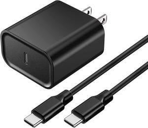 Replacement 18W USB C PD Fast Wall Charger for Samsung Galaxy Z Flip 5, Z Flip 4, Z Flip 3, Z Fold 5, Z Fold 4, Z Fold 3, Z Fold 2 5G Cell Phone with 5FT Type C Power Adapter Charging Cable Cord