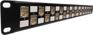 R.J. Enterprises®- SDPP-24-C6S-Patch Panel (Shielded)-24 Port-ONE U-No Punch Down-10G-Cat6, Special Design (Reduce Cross-Talk), Feed Through, Data Center-Telecom Room, Ethernet,Rack Mount