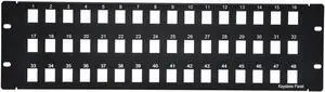 Blank Patch Panel for Keystone Jack Cat.5E, Cat.6 (48 Port) Blank Patch Panel for Keystone Jack Cat.5E, Cat.6 (48 Port)