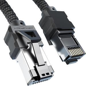Cat 8 Network Cable, Ethernet Cable, LAN Cable  15ft  Gaming Edition with Heavy-Duty Braiding (RJ45 Connector, Cat 8.1, Transfers Highest Data Rates up to 40Gbps for Gaming/PS5/Xbox)  CableDirect