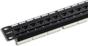 Networx Rackmount 1U 24 Port Network Patch Panel (19-inch Cat6 Patch Panel / RJ45 Patch Panel) for Gigabit Network Switch, 10-Gigabit CAT 6 Compatible