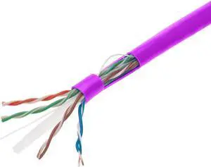 Cables Direct Online 1000ft CAT6 Solid Cable 550Mhz Ethernet LAN UTP 23AWG RJ45 Network Wire Bulk (Purple)