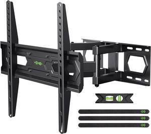 Full Motion TV Wall Mount for Most 32"-70" Flat Screen/LED/4K TVs, Swivel/Tilt TV Bracket with Articulating Dual Arms, Max VESA 400x400mm, Load 110lbs, for 16" Wood Stud