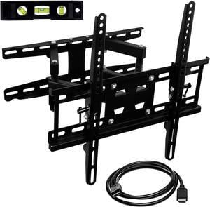 Mount-It! Full Motion TV Wall Mount | Stable Dual Arm Articulating Bracket for 32-55 Inch TVs | Swivel, Tilt & Extend | Universal VESA Wall Mount for Flat Screen, LED, LCD, OLED | 115 lbs Capacity