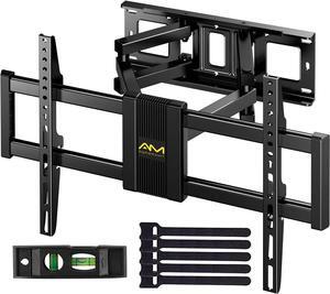 AM alphamount Full Motion TV Wall Mount for Most 37-75 Inch TVs up to 100 lbs, Swivel TV Mount with Dual Articulating Arms, Wall Mount TV Bracket Max VESA 600x400mm, Fits 16 Wood Studs, APLF6