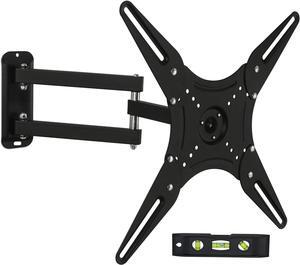 Mount-It TV Wall Mount Full Motion LCD, LED 4K TV Swivel Bracket for 23-55 inch Screen Size, Compatible with VESA 400x400, 66 lbs Capacity (MI-2065L), Black