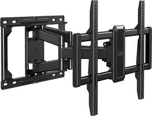Perlegear Full Motion TV Wall Mount for Most 37-85 inch TVs up to 132 lbs, TV Mount with Dual Articulating Arms, Tool-Free Tilt, Swivel & Extension, Max VESA 600x400mm, 12/16 Wood Studs, PGLF4