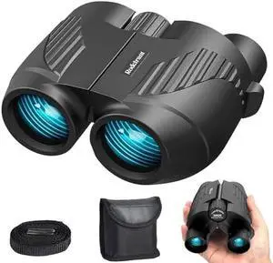 Rodcirant 20x25 Compact Binoculars for Adults and Kids, Waterproof Binocular with Low Light Vision, Easy Focus Binoculars for Bird Watching