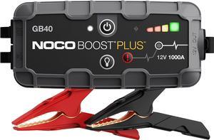 NOCO Boost Plus GB40 1000A UltraSafe Car Battery Jump Starter, 12V Battery Pack, Battery Booster, Jump Box, Portable Charger and Jumper Cables for 6.0L Gasoline and 3.0L Diesel Engines, Gray