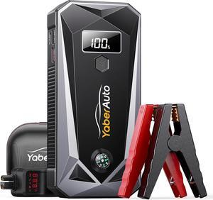 YaberAuto 5000A Car Battery Jump Starter for All Gas/10.0L Diesel Engines, 99.16Wh Portable Car Jump Starter Battery Pack, 12V Car Battery Jumper with Safety Jumper Cables, Fast Charge 3.0, Lights