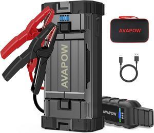 AVAPOW Jump Starter 2000A Peak Portable Battery Jump Starter for Car with Dual USB Quick Charge 30Up to 80L Gas or 65L Diesel12V Jump BoxCompact Lithium Car Power Pack