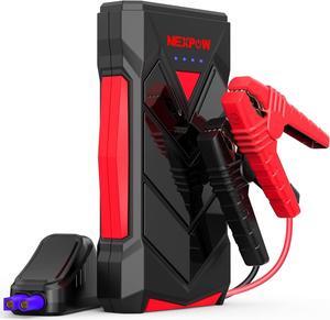 NEXPOW Portable Jump Starter,12V Car Battery Jump Starter Power Pack with USB Quick Charge (Up to 7L Gas or 5.5L Diesel Engine) Battery Booster with Built-in LED Light