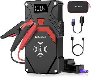 BIUBLE Car Jump Starter, 2500A Peak 12V Auto Booster Battery Pack Jump Box(Up to All Gas or 8.0L Diesel Engine, 50 Times) Jump Starter with 10W Wireless Charger Smart Jump Cables