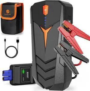 Jump Starter, SUNPOW 1500A Peak Car Jump Starter for Up to 8L Gas or 6.0L Diesel Engine, 12V Auto Lithium Battery Booster for Cars, Trucks, SUV, Portable Power Pack Jump Box with LED Light