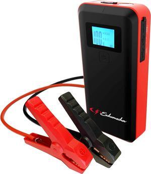 Schumacher SL1639 Lithium Portable Power Pack and 1000A 12V Jump Starter, for 8.0L Gas | 6.0L Diesel Engines  Jump Start Car, Motorcycle, and Boat  USB Charging for Apple, and Android, Black, Red