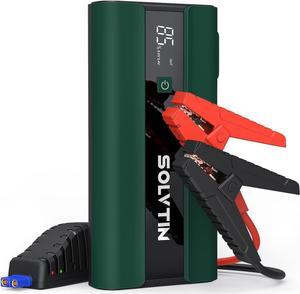 SOLVTIN S6 Pro Jump Starter 2000A Peak Portable Car Jump Starter for up to 8L Gas and 6L Diesel 12V Battery Booster Pack with LCD Display Jumper Cables PD30W TypeC Port QC30 LED Light