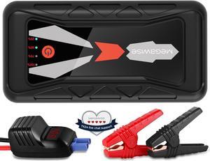 MEGAWISE 1500A Peak 16800mAh Car Battery Jump Starter Booster (up to 7L Gas or 5L Diesel Engines), 12V Portable Power with Dual USB Outputs & Flashlight 2023 Upgraded Extremely Safe