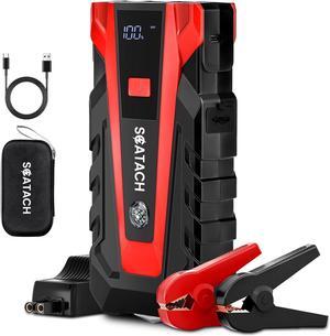 Scatach 011 3000A Car Battery Jump Starter,12V Jump Starter Battery Pack (up to 9.0L Gasoline and 7.0L Diesel Engine), Portable Jump Box with 3 Modes Flashlight and Jumper Cable