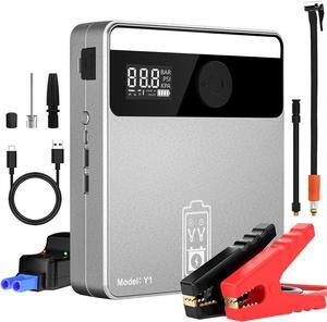Jump Starter with Air Compressor, 3000A Car Battery Jump Starter (9.0L Gas or 8.5L Diesel Engines) with 150PSI Digital Tire Inflator, 12V Portable Jump Box with LCD Screen, Emergency Light