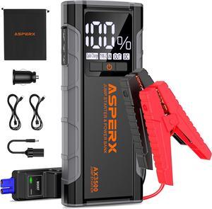  HULKMAN Alpha65 Smart Jump Starter 1200 Amp 12000mAh Car Starter  for up to 6.5L Gas and 4L Diesel Engines with Boost Function for Totally  Dead Battery 12V Lithium Portable Car Battery