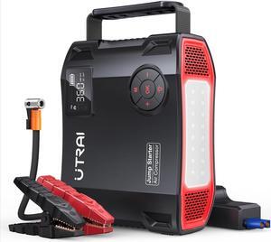 Jump Starter with Air Compressor, UTRAI JS5 150PSI 3500A 27000mAh 12V Battery Booster Jump Box for All Gas and 8L Diesel Engine, Portable Battery Jumper Starter with Power Bank Digital Tire Inflato