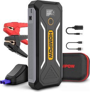 3000A Peak Jump Starter Battery Pack for Up to 10L Gas and 8L Diesel Engines, 12V Portable Car Battery Jump Starter Box with 400 Lumens LED Light
