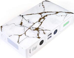 HALO Bolt Compact Portable Car Jump Starter - Car Battery Jump Starter with 2 USB Ports to Charger Devices, Portable Car Charger - Gold Marble