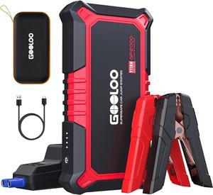 GOOLOO New GP2000 Jump Starter 12V 2000A Car Jumper StarterUp to 80L Gas 60L Diesel Engines SuperSafe Portable Car Battery Charger Auto Lithium Jump Box Booster Pack with USB Quick Charge