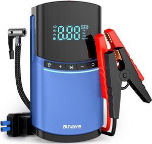 Jump Starter Battery Pack 2500A, BUVAYE Jump Starter with Air Compressor 150PSI for Car Up to 8L Gas 6L Diesel, 12V Portable Car Jump Starter