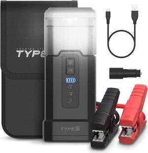 Type S Jump Starter & Work Lantern - Portable Car Battery Jump Starter & Charger with Intelli-Step LED Jump Guide, 360° Work Lantern & Flashlight, Power Bank, Dual-Color LED